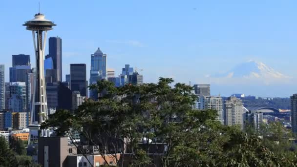 Timelapse Seattle Washington Hermoso Día — Vídeo de stock