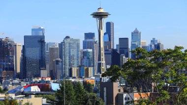 Seattle, Washington manzarası açık gün