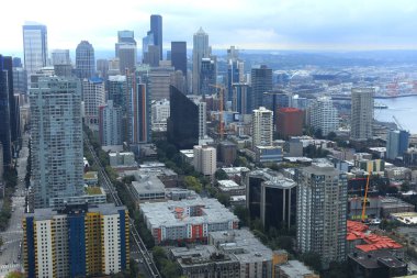 Seattle, Washington şehir merkezinde bir anteni