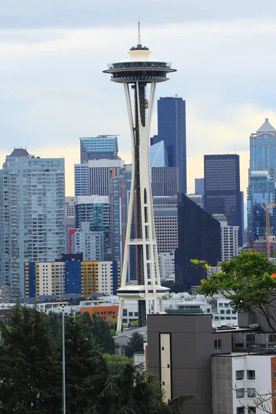 Veduta Verticale Seattle Skyline Washington — Foto Stock