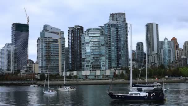 Timelapse Хмарочосів Ванкувері Канада — стокове відео