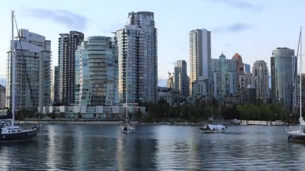 Día Noche Timelapse Vancouver Columbia Británica — Vídeo de stock