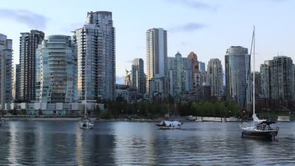 День Ночи Timelapse Ванкувера Канада — стоковое видео
