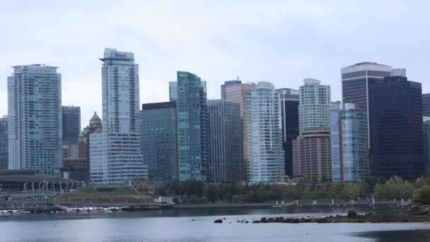 Vista Panorámica Del Horizonte Vancouver Columbia Británica — Vídeos de Stock