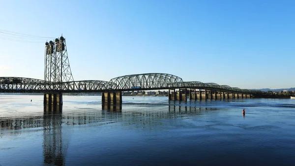 Uma Vista Ponte Vancouver Washington Para Portland Oregon — Fotografia de Stock