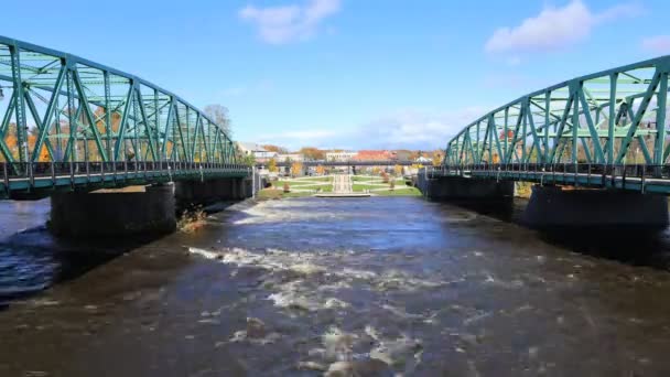 Timelapse Της Twin Γέφυρες Στο Westfield Μασαχουσέτη — Αρχείο Βίντεο