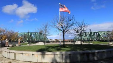 Bayrak ve köprüleri Westfield, Massachusetts 4k Timelapse