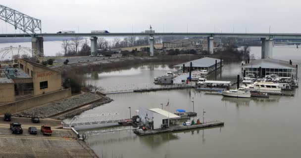 Ponte Sobre Rio Mississippi Memphis — Vídeo de Stock