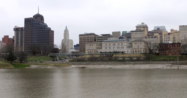 Blick Auf Mississippi River Und Memphis Stadtbild — Stockvideo