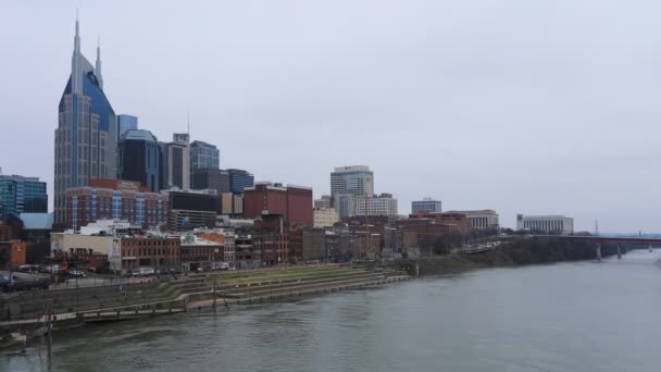 Nashville Tennessee Estados Unidos Enero 2019 Timelapse Nashville Tennessee City — Vídeo de stock