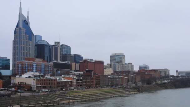 Nashville Tennessee Estados Unidos Enero 2019 Timelapse Nashville Tennessee Downtown — Vídeo de stock