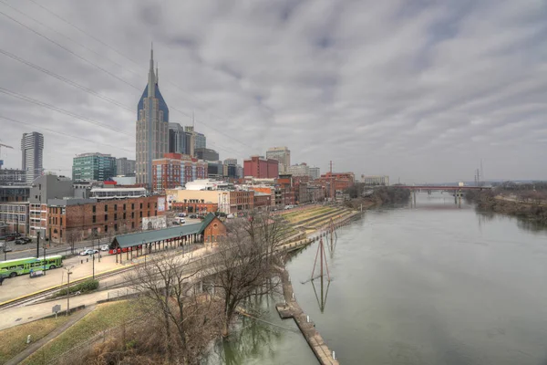 Vista para o centro de Nashville, Tennessee — Fotografia de Stock