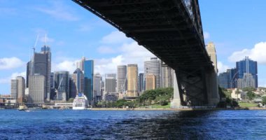 Sidney, Avustralya liman ve siluet 4k