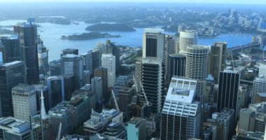 Havadan Sydney, Avustralya silueti 4k