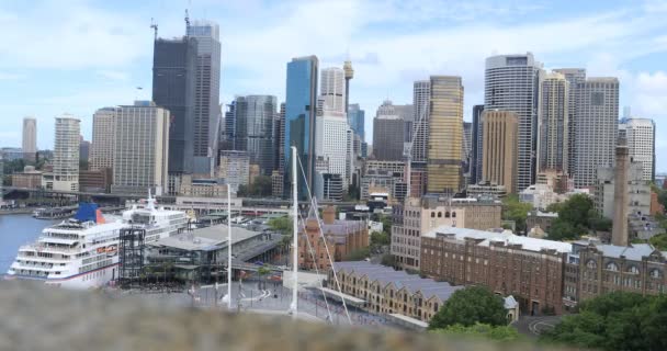 Blick Auf Sydney Australisches Stadtzentrum — Stockvideo