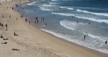 Sydney Bondi Beach timelapse Surf, Avustralya 4k