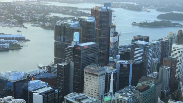 Dzień Nocy Antenowe Timelapse Sydney Australia Skyline — Wideo stockowe