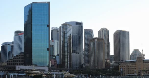 Dag Till Natt Timelapse Sydney Australien Centrum — Stockvideo