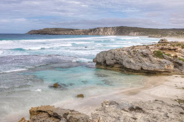 Kustlijn in Cape Willoughby, Kangaroo Island, Australië — Stockfoto