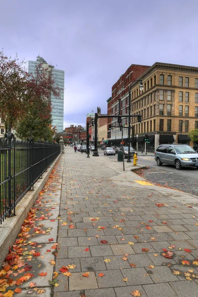 Verticaal van straat scène in Worcester (Massachusetts) — Stockfoto