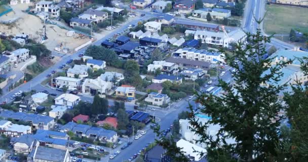 Antenne Von Queenstown Neuseeland Innenstadt — Stockvideo