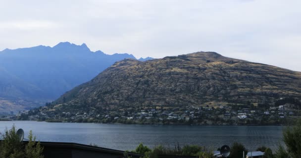 Queenstown Nieuw Zeeland Een Mooie Dag — Stockvideo