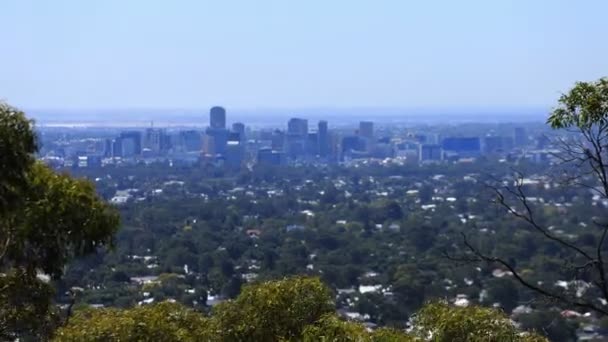 Zaman Atlamalı Adelaide Avustralya Şehir Merkezi — Stok video