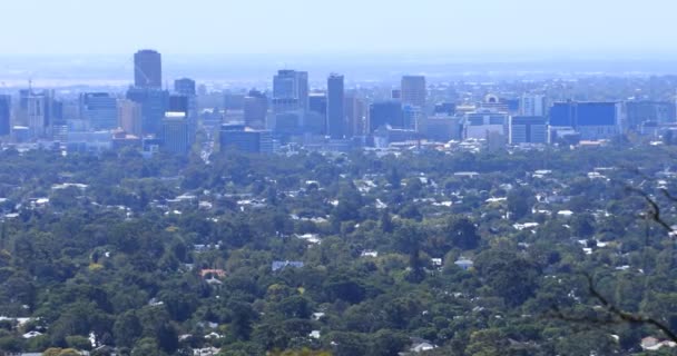 Blick Auf Die Adelaide Australia Skyline — Stockvideo