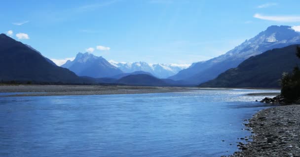 Beautiful Mountain Sea View New Zealand — Stock Video