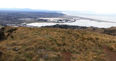 Christchurch, Yeni Zelanda liman 4k havadan görünümü