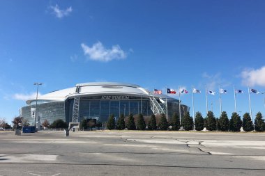 Arlington, Texas, AMERIKA Birleşik Devletleri - 7 Ocak 2016: At&T Stadyumu, Dallas Cowboys of the Nfl'e ev sahipliği yaptı. At&T Stadyumu 27 Mayıs 2009 tarihinde açılmıştır. 7 Ocak 2016 tarihinde, Arlington