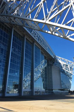Arlington, Texas, AMERIKA Birleşik Devletleri - 7 Ocak 2016: Dallas Cowboys'a ev sahipliği yapacak olan Arlington, Teksas'taki At&T Stadyumu. At&T Stadyumu 27 Mayıs 2009 tarihinde açılmıştır. 7 Ocak 2016 tarihinde, Arlington