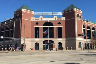Arlington, Texas, Amerika Birleşik Devletleri - 7 Ocak 2016: Globe Life Park, Mlb Texas Rangers ev . Globe Life Park 1 Nisan 1994 tarihinde açıldı. 7 Ocak 2016 tarihinde, Arlington