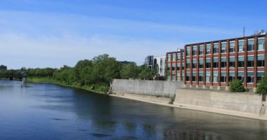 Cambridge, Kanada ve Grand River 4k