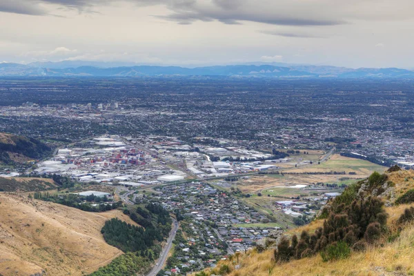 Vista aérea de Christchurch, Nueva Zelanda — Foto de Stock