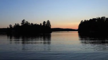 Muskoka timelapse Sunset görünümü, Kanada 4k