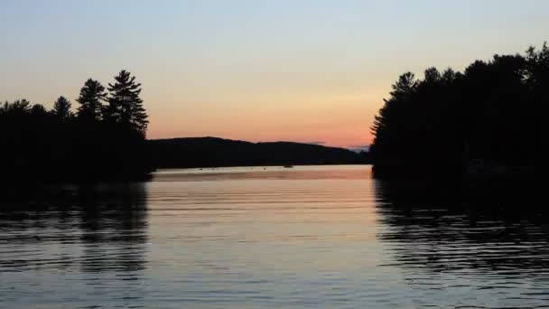 Timelapse Escena Del Atardecer Muskoka Canadá — Vídeo de stock