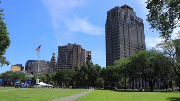 New Haven Connecticut Estados Unidos Julio 2019 Timelapse Downtown New — Vídeos de Stock