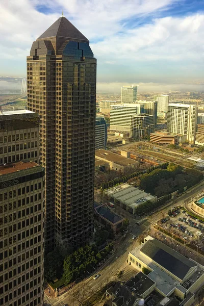 Vista aérea vertical de Dallas, Texas — Fotografia de Stock