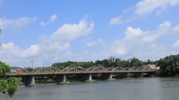 Timelapse Argyle Street Arched Bridge Καληδονία Καναδάς — Αρχείο Βίντεο