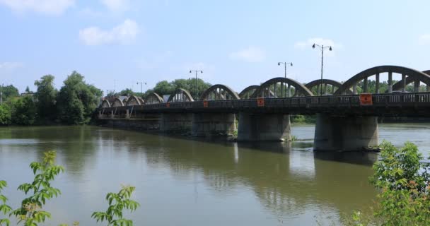 Argyle Street Arched Bridge Caledonia Canada — Stock Video