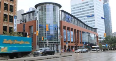 Winnipeg, Manitoba, Kanada - 24 Eylül 2019: Winnipeg 'deki Bell Mts Place, Manitoba 4k, 24 Eylül 2019, Winnipeg