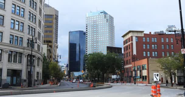 Vistas Calle Winnipeg Manitoba — Vídeos de Stock