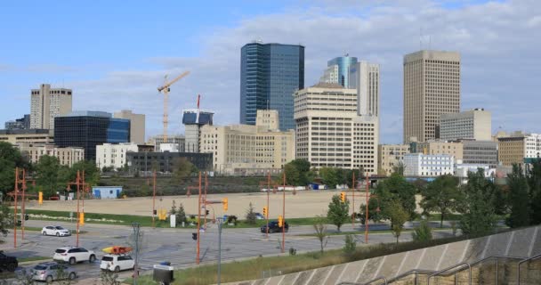 Vue Sur Les Toits Winnipeg Par Une Belle Journée — Video