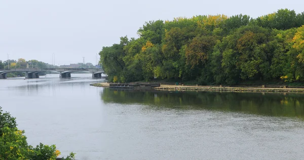 Scena Red River w Winnipeg, Manitoba — Zdjęcie stockowe