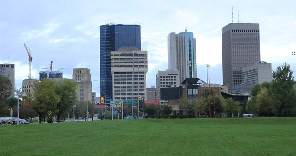 Pohled na panorama Winnipegu, Kanada — Stock fotografie