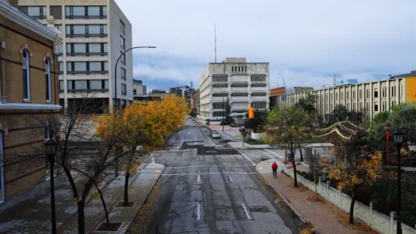 Timelapse Área Chinatown Winnipeg Canadá — Vídeos de Stock