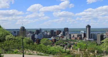 Hamilton, Ontario 4K yamacından ufuk çizgisi