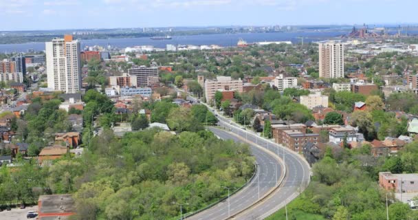 Hamilton Ontario Rychlostní Silnice Pěkný Den — Stock video