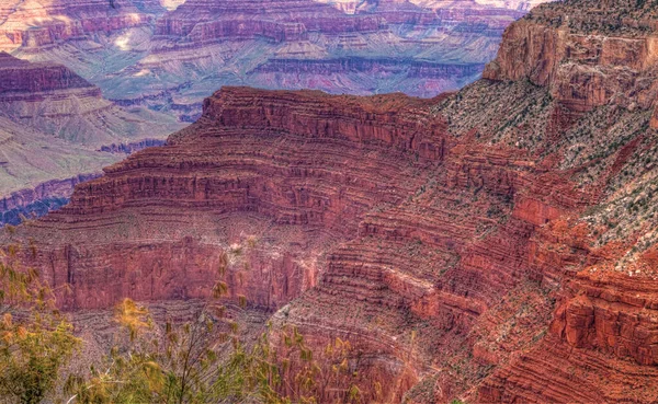 Blick Auf Farbschichten Grand Canyon Frühen Morgen — Stockfoto